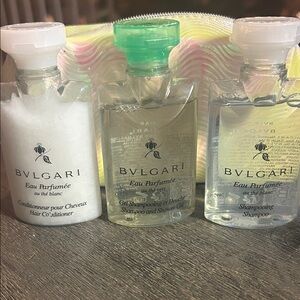 Bvlgari‎ Eau Parfumée Travel size Shampoo & Conditioner with case
